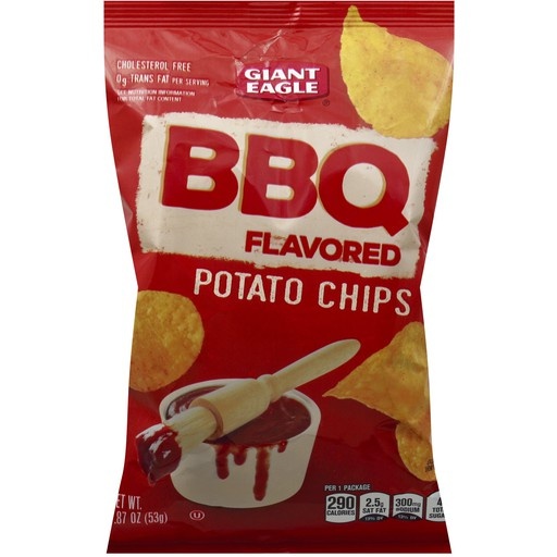 slide 1 of 1, Giant Eagle Bbq Flavored Potato Chips, 1.88 oz