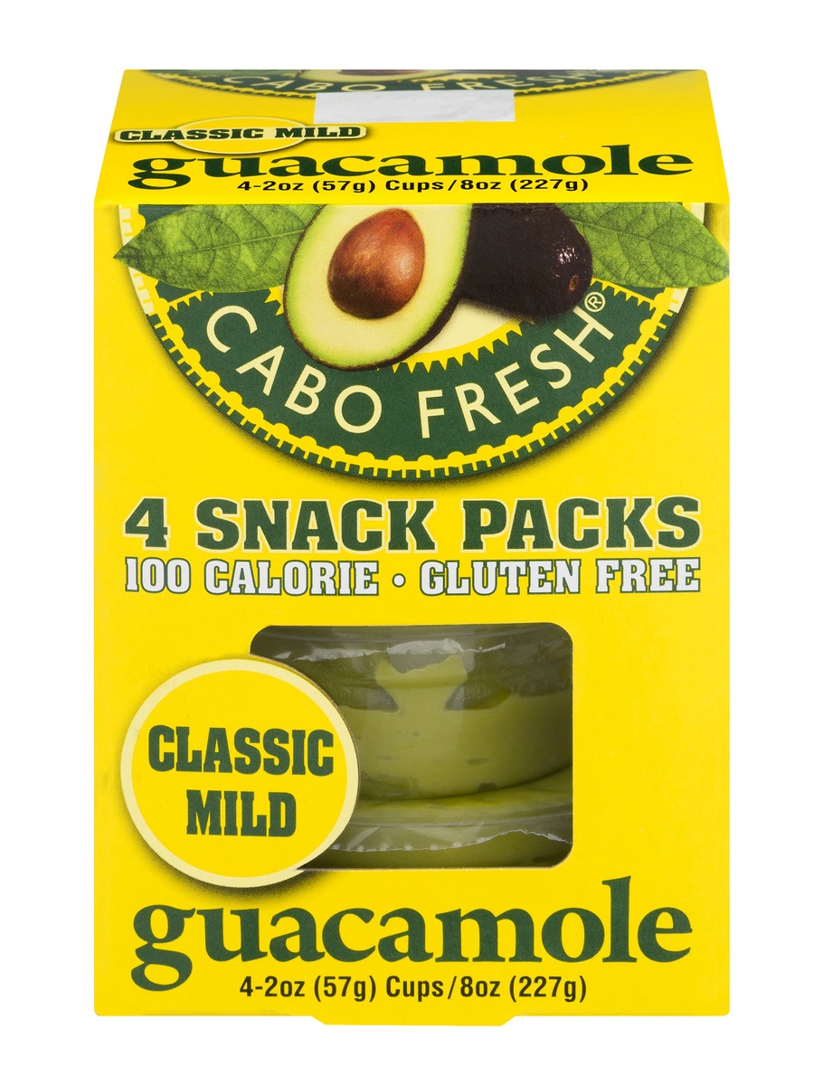 slide 1 of 1, Cabo Fresh Guacamole Snack Packs Classic Mild, 8 oz