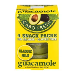 Guacamole Now Mild Guacamole - 4 x 2 oz Cups