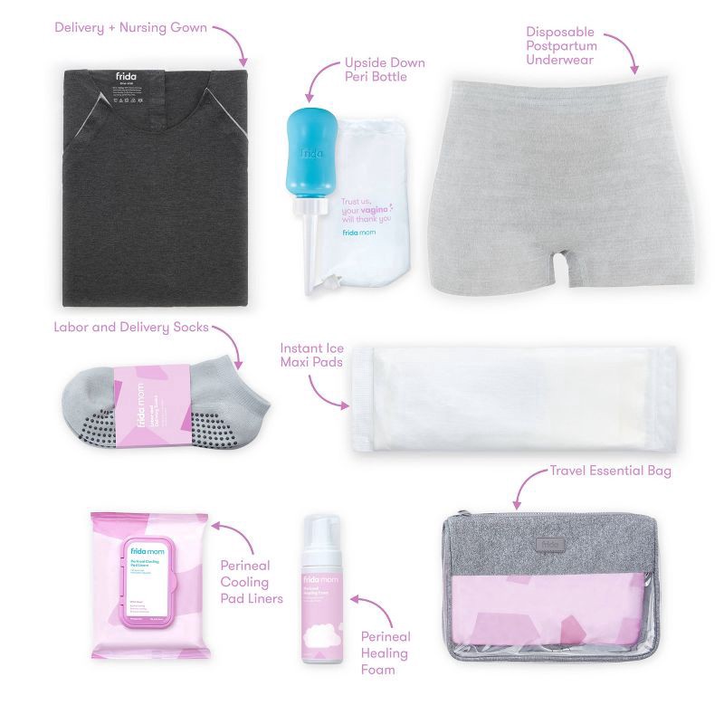 slide 5 of 7, Frida Mom Labor and Delivery + Postpartum Recovery Kit - Postpartum Must-Haves + Babyshower Gift for Mom, 1 ct