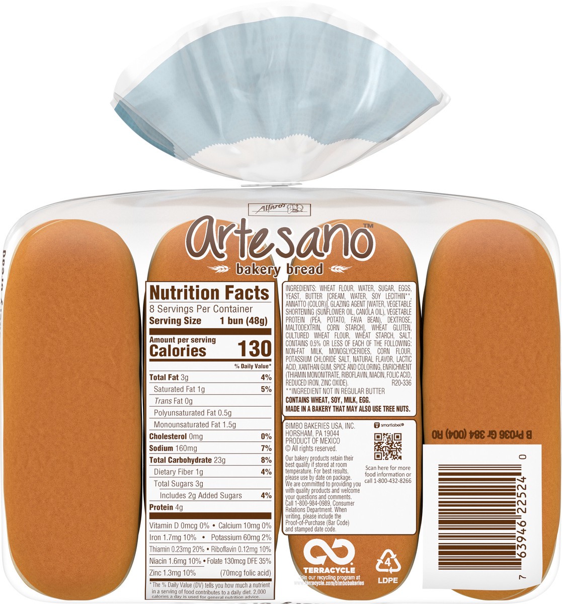 slide 3 of 10, Artesano Alfaro's Artesano Brioche Hot Dog Buns, 8 ct