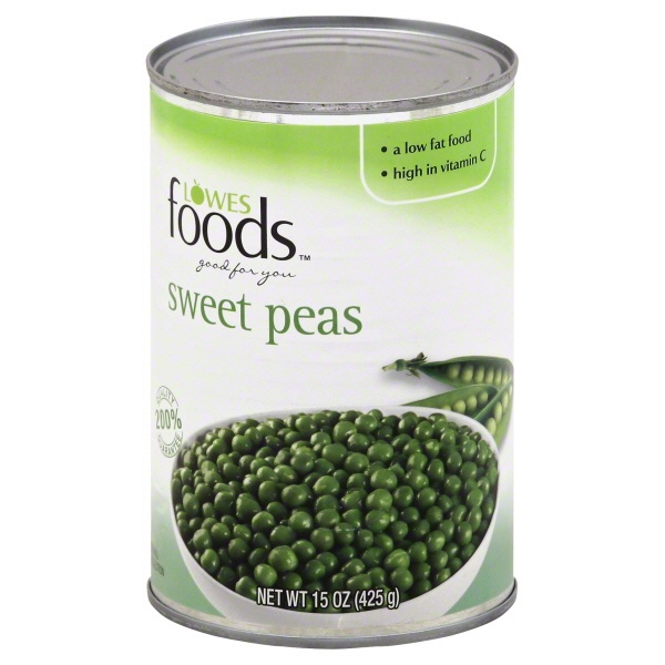 slide 1 of 2, Lowes Foods Sweet Peas, 15 oz