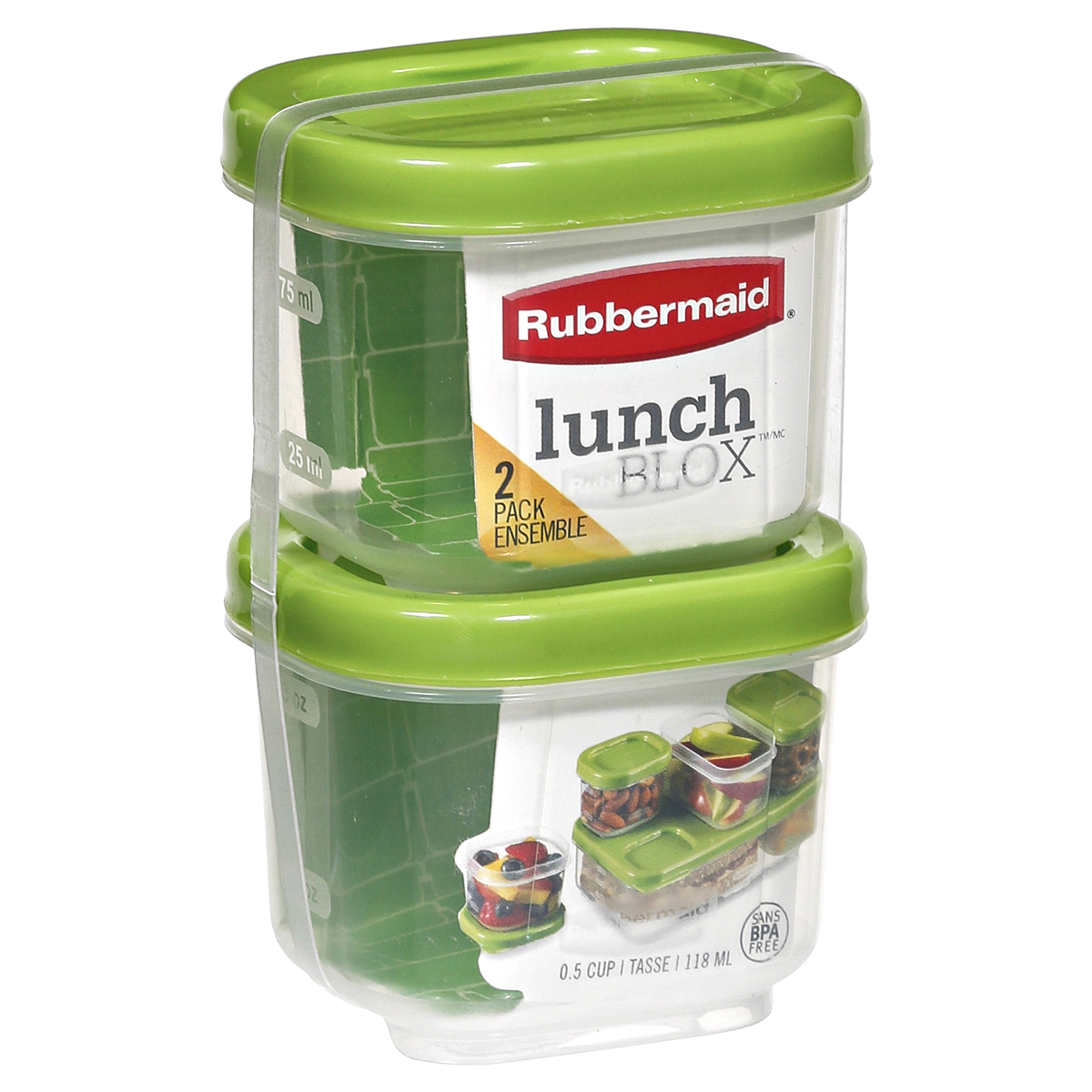 slide 2 of 7, Rubbermaid Lunchblox Snack Container, 2 ct