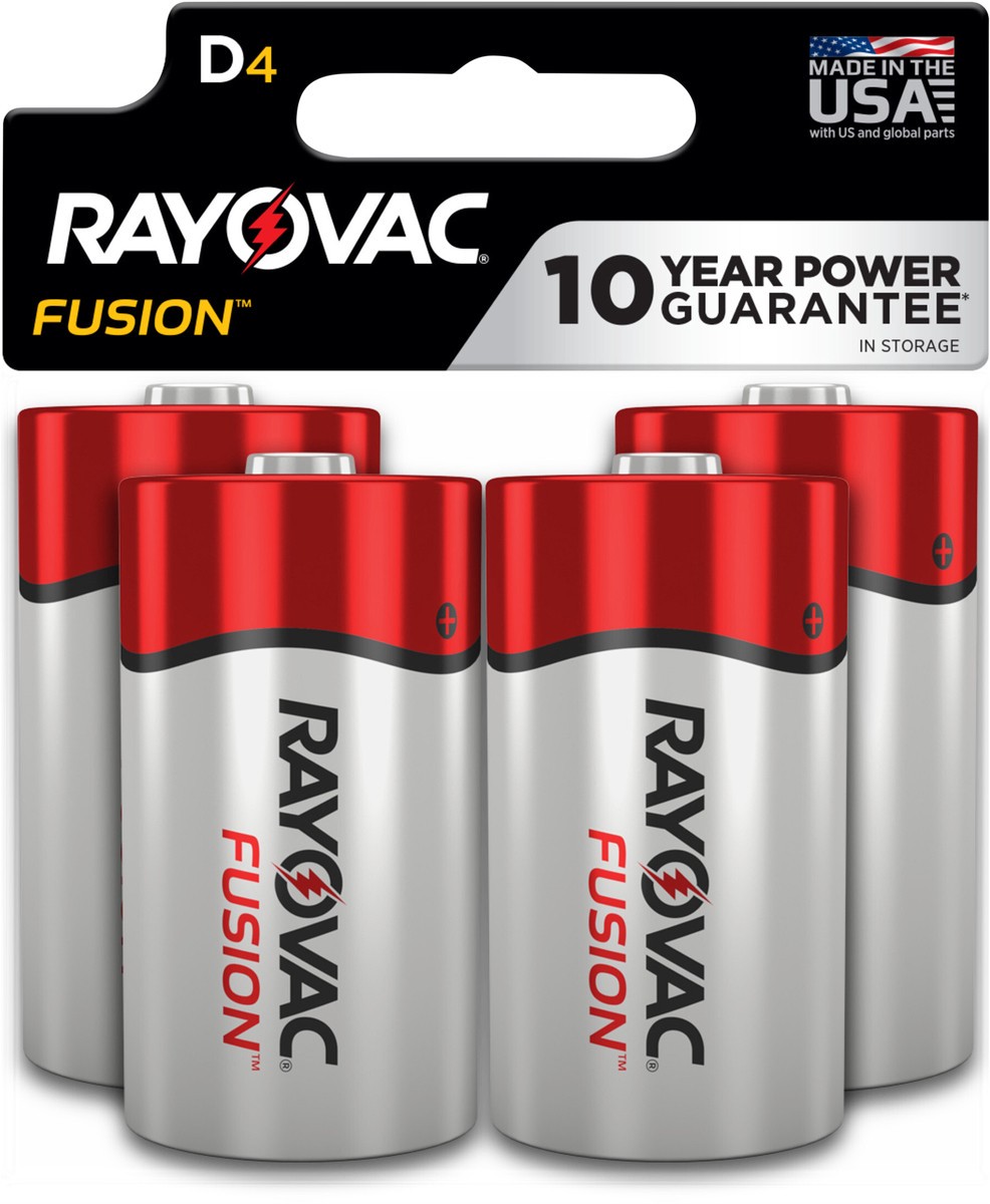 slide 3 of 6, Rayovac Fusion D4 Batteries 4 ea, 4 ct