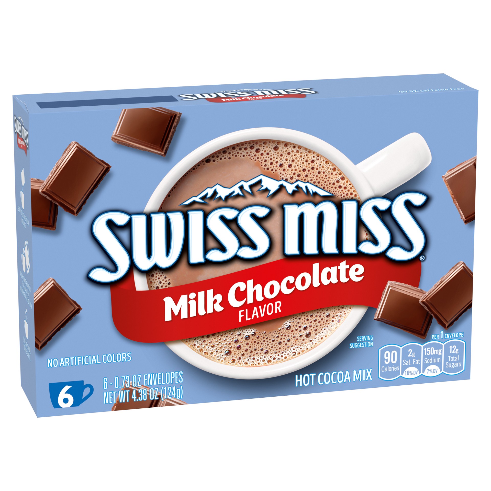 slide 4 of 5, Swiss Miss Milk Chocolate Hot Cocoa Mix 4.38 oz (6 individual 0.73 oz envelopes) - 6 ct, 6 ct