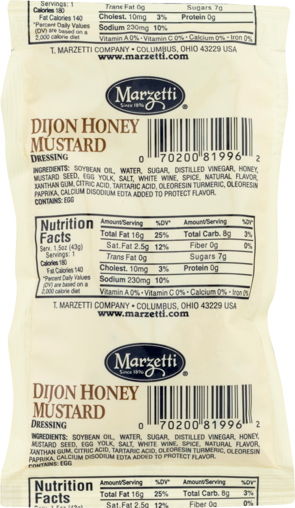 slide 1 of 6, Marzetti Dijon Honey Mustard Dressing, 1.5 oz