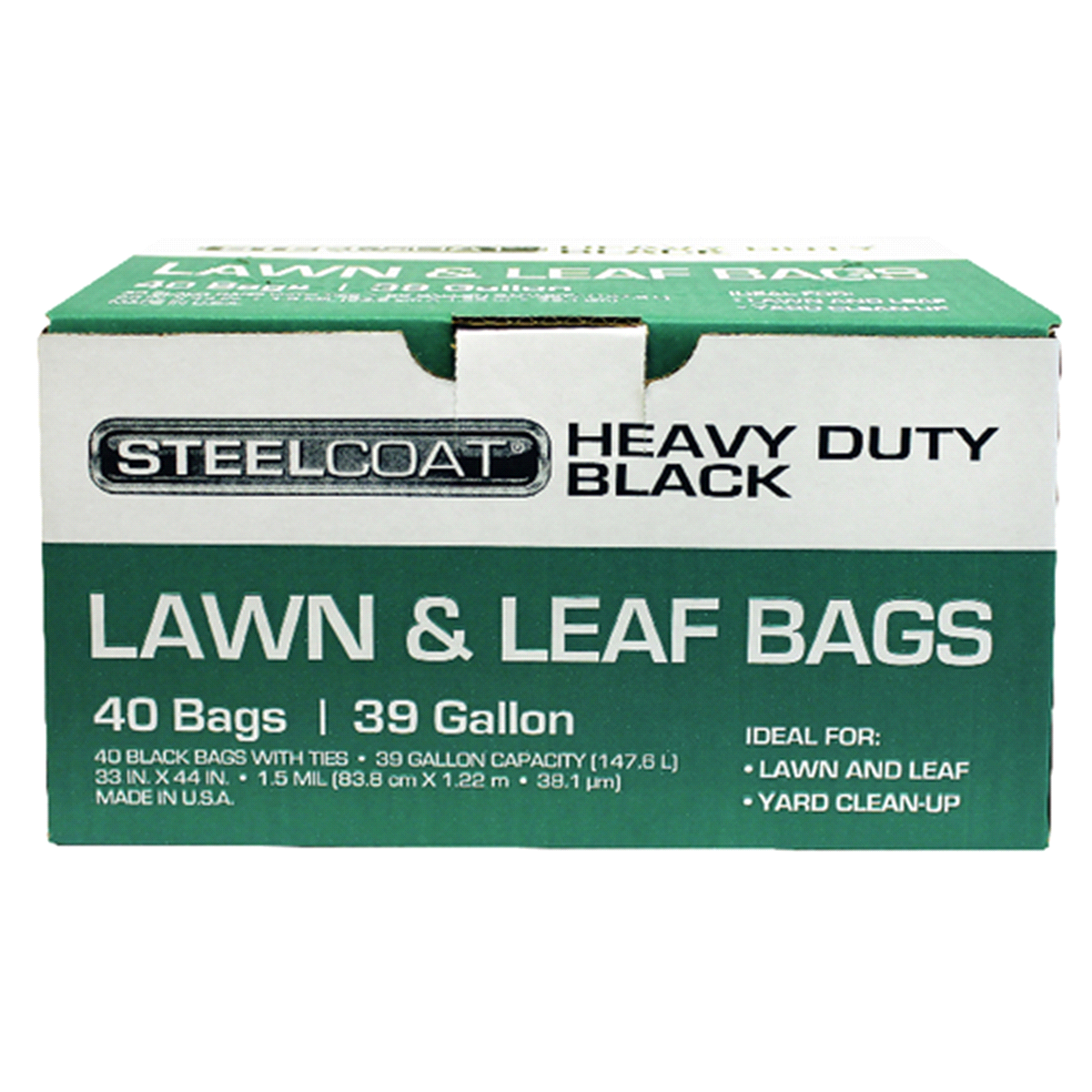 slide 1 of 1, Steelcoat Heavy Duty Lawn & Leaf Bag., 40 ct