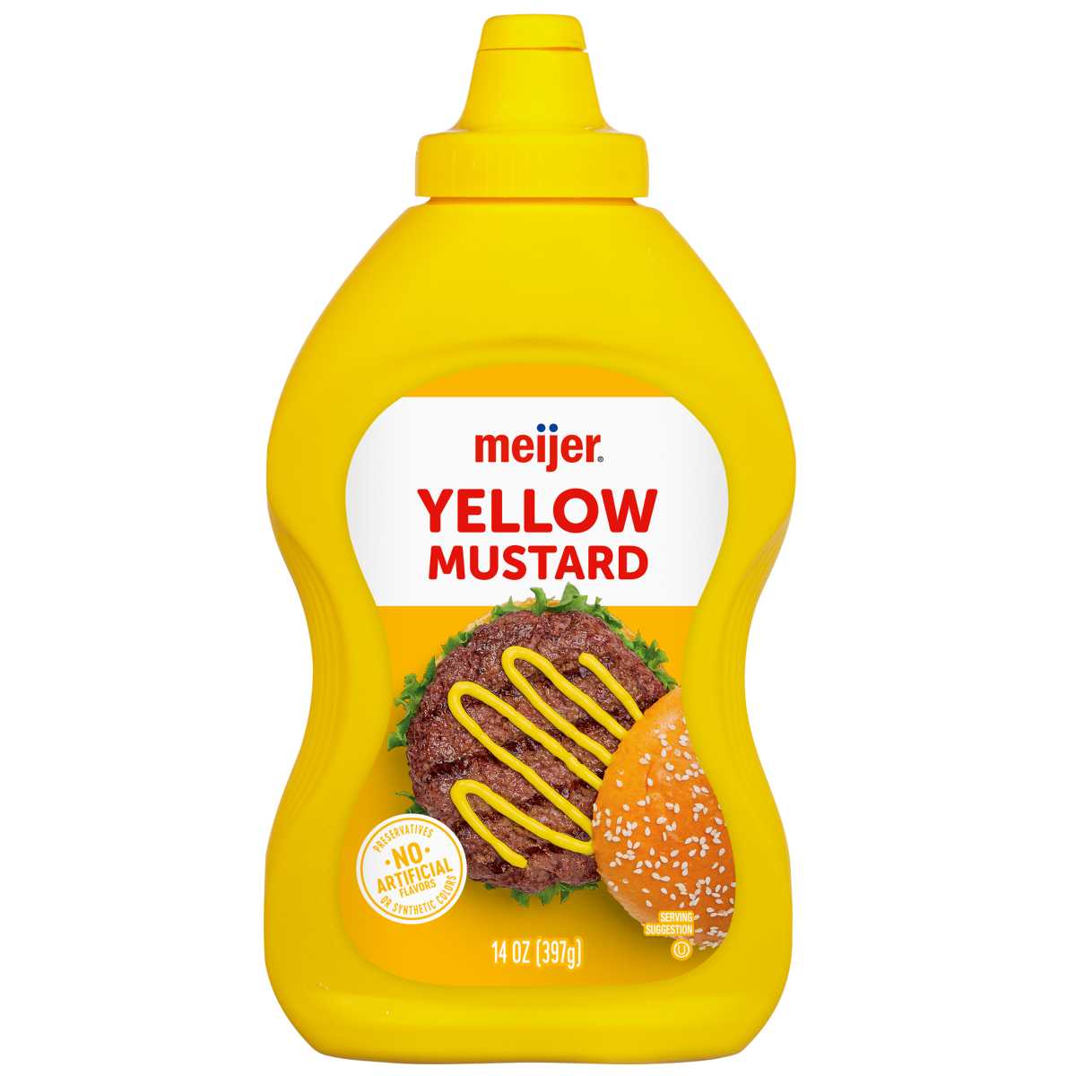 slide 1 of 2, Meijer Yellow Mustard, 14 oz