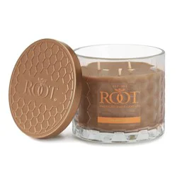 Root Candles 3-Wick Honeycomb Scented Jar Candle - Sandalwood Beige
