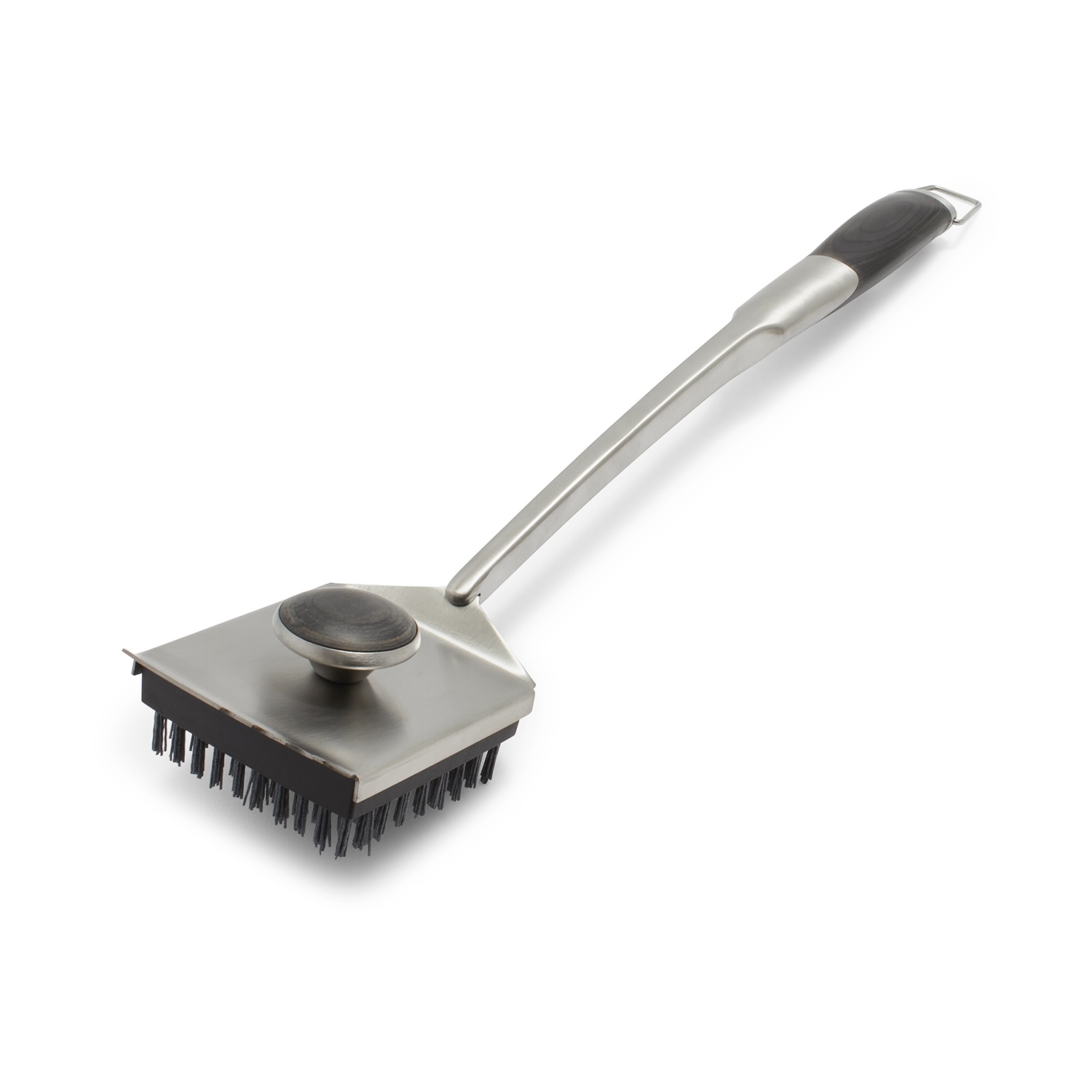 slide 1 of 1, Sur La Table Stainless Steel & Pakkawood Grill Brush, 18.70 in