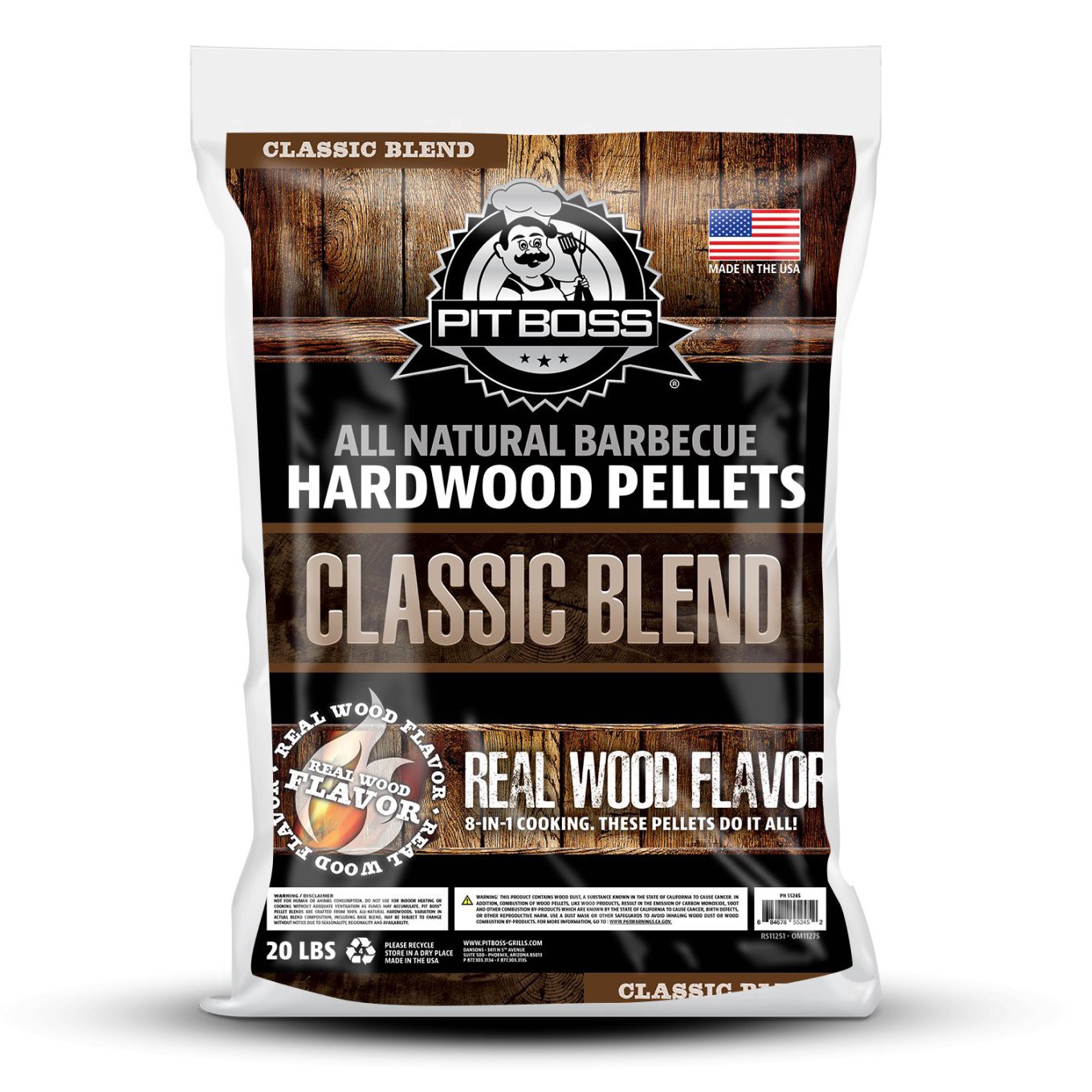 slide 1 of 1, Pit Boss Classic Blend BBQ Hardwood Pellets, 30 lb