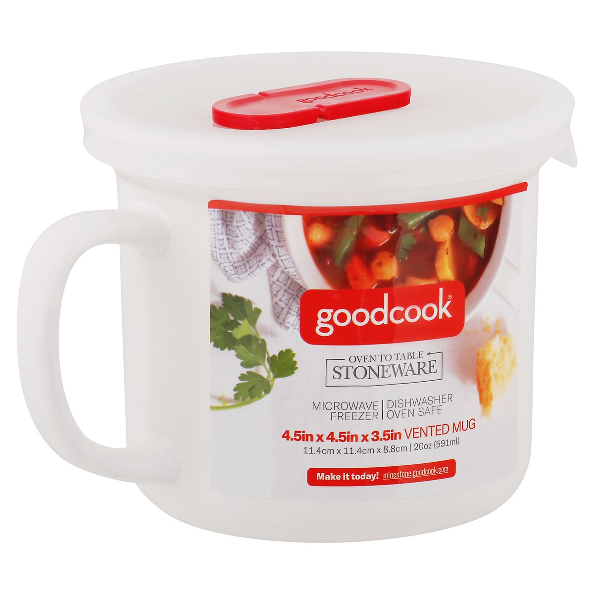 slide 3 of 11, Good Cook Mug Soup Ceramic Vented, 1 ct