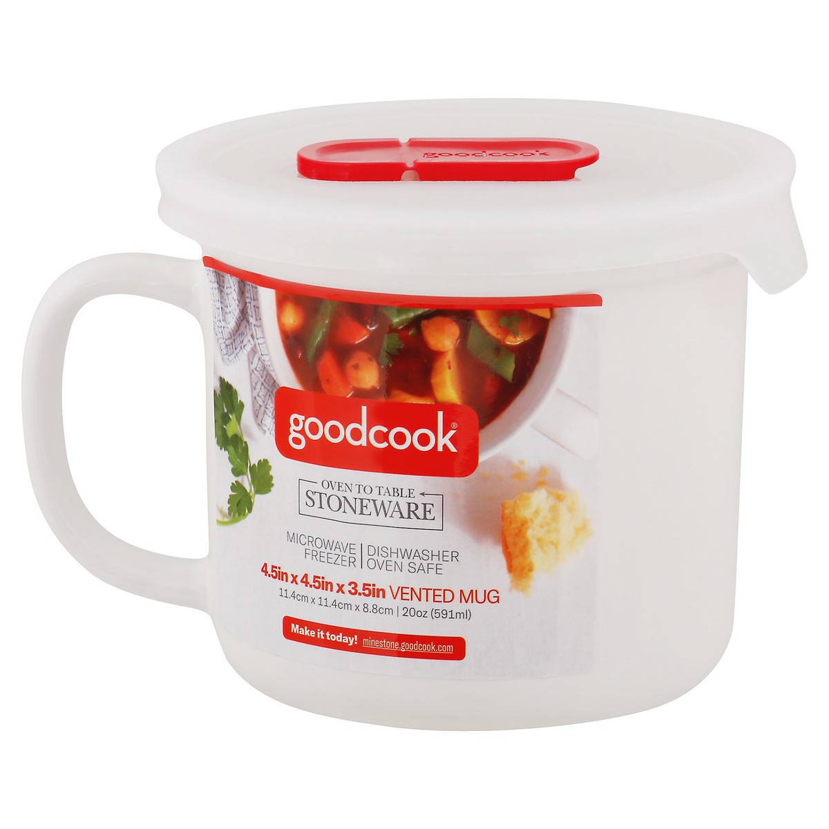 slide 11 of 11, Good Cook Mug Soup Ceramic Vented, 1 ct