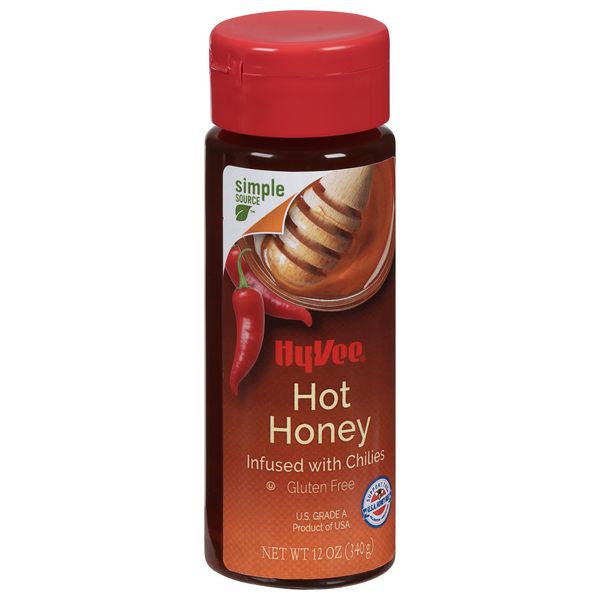 slide 1 of 1, Hy-Vee Hot Honey Infused With Chilies, 12 oz