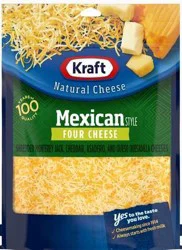 Kraft Mexican Style Four Cheese Shredded Cheese