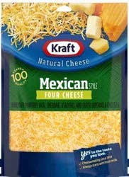 Kraft Mexican Style Four Cheese Shredded Cheese