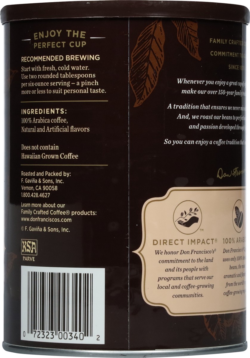 slide 9 of 9, Don Francisco's Medium Roast 100% Arabica Hawaiian Hazelnut Flavor Coffee 12 oz, 12 oz