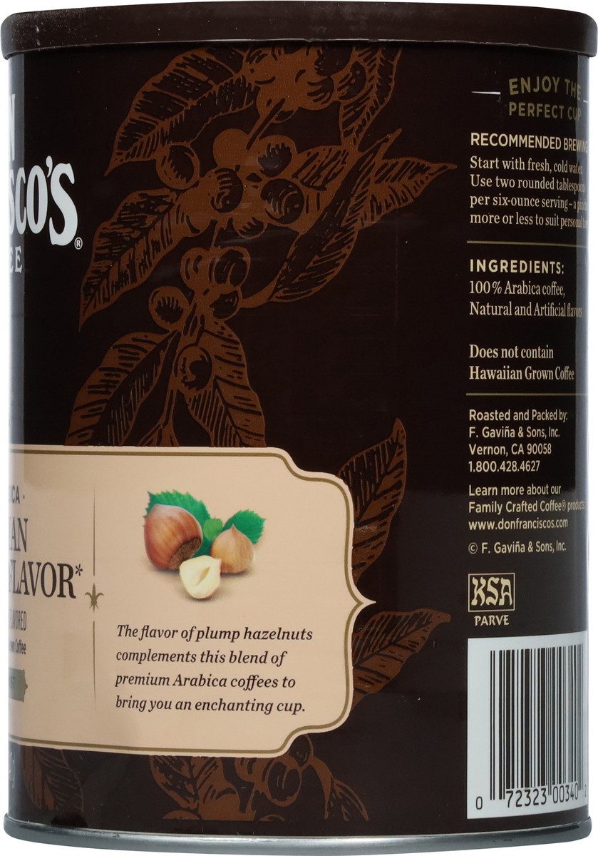 slide 8 of 9, Don Francisco's Medium Roast 100% Arabica Hawaiian Hazelnut Flavor Coffee 12 oz, 12 oz