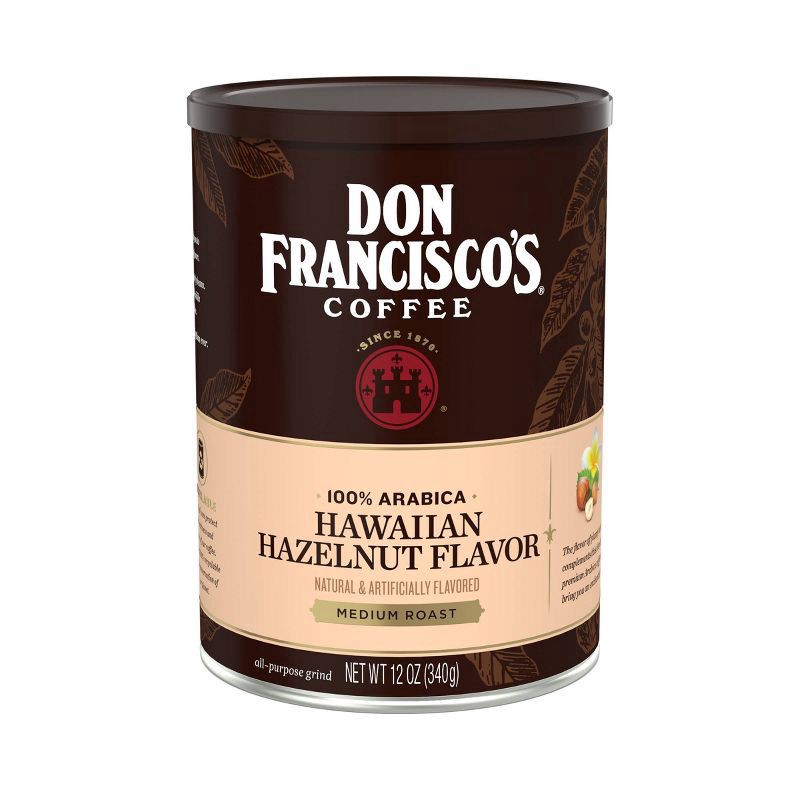 slide 1 of 9, Don Francisco's Medium Roast 100% Arabica Hawaiian Hazelnut Flavor Coffee 12 oz, 12 oz