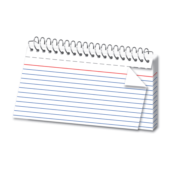 slide 1 of 1, Office Depot Brand Spiral Ruled Index Cards, 3'' X 5'', White, Pack Of 50, 50 ct