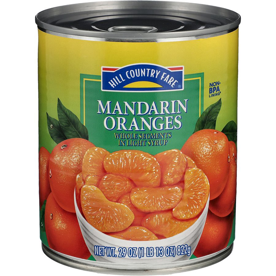 slide 1 of 1, Hill Country Fare Mandarin Oranges in Light Syrup, 29 oz