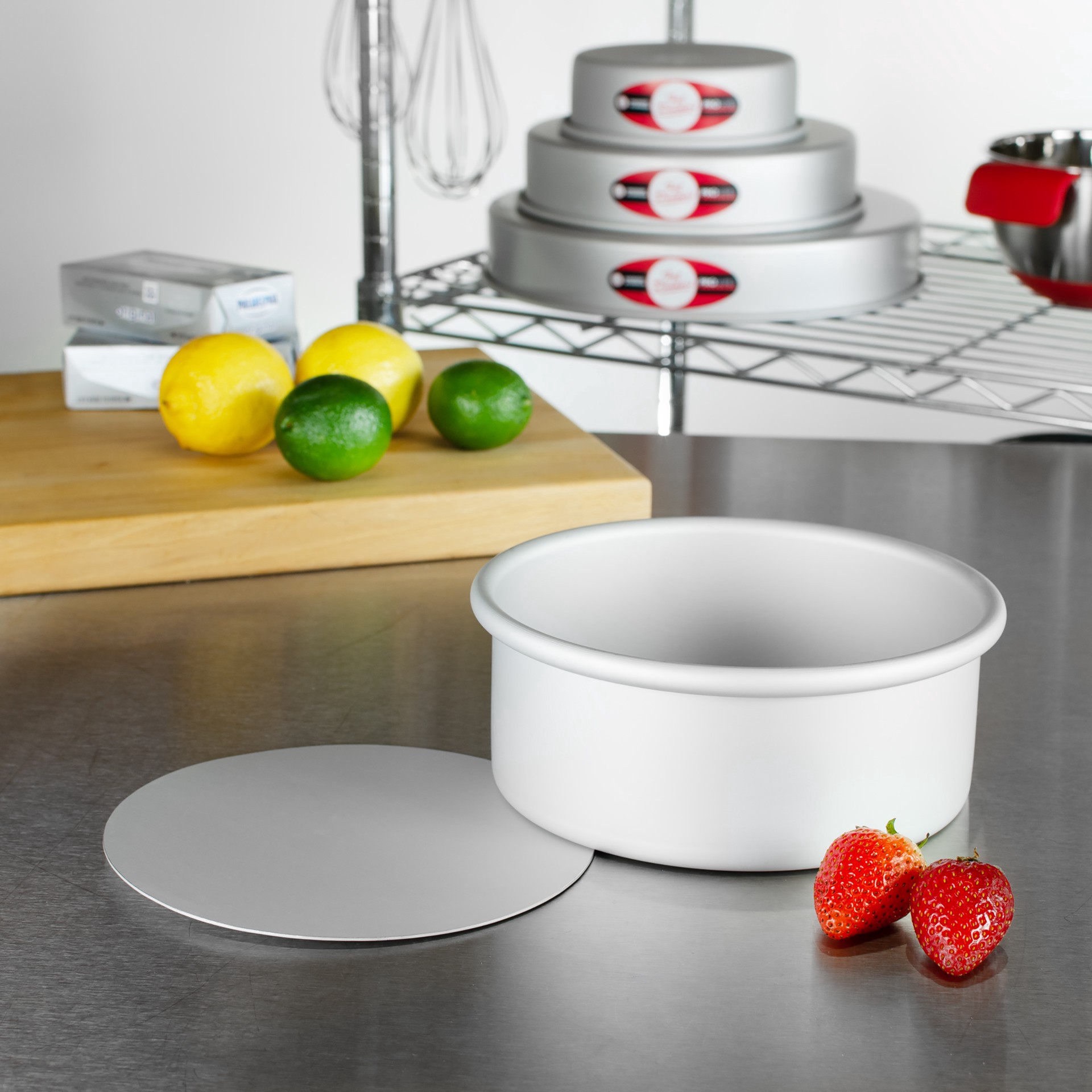 slide 3 of 6, Fat Daddio's Proseries 7" X 3" Anodized Aluminum Round Cheesecake Pan, 7 in x 3 in