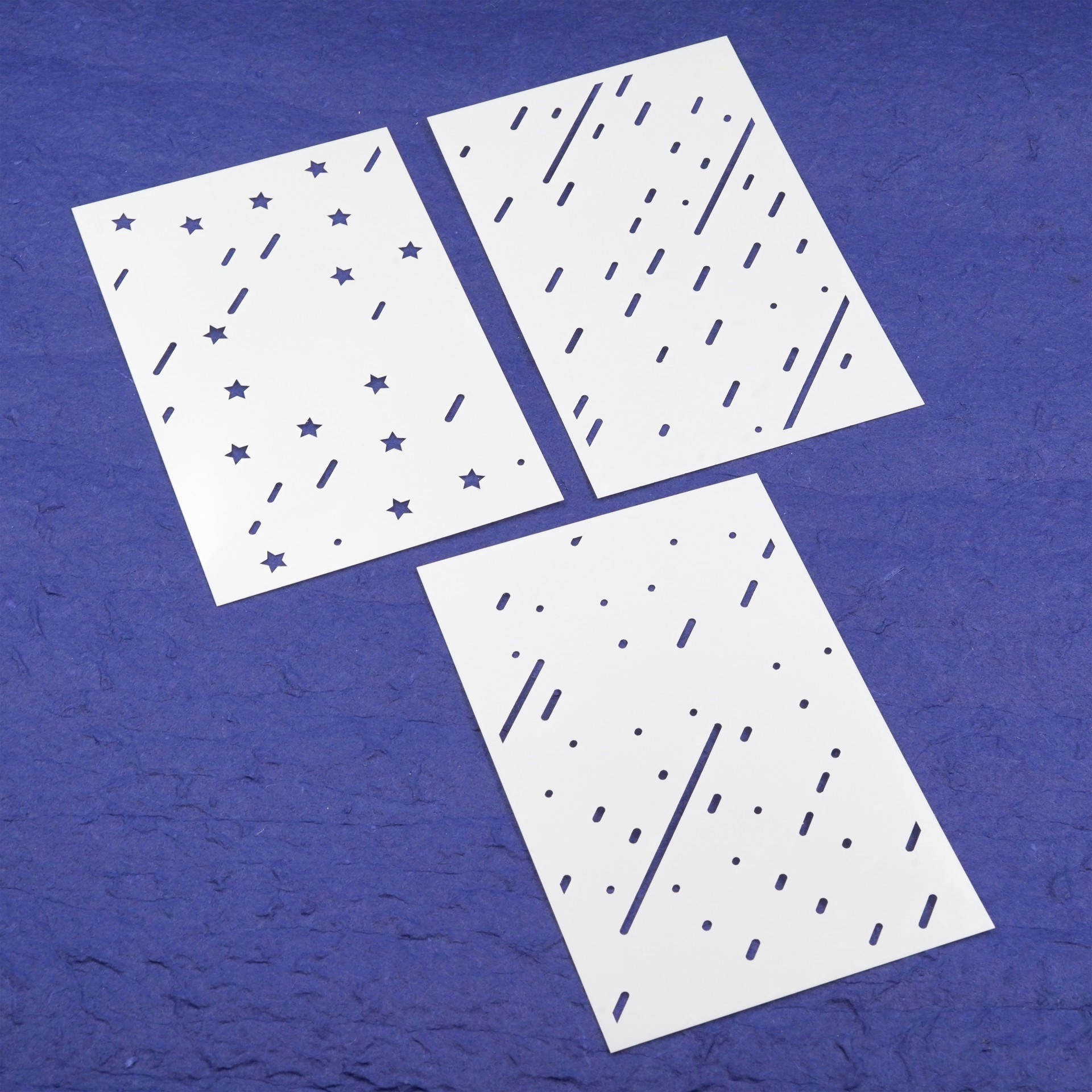 slide 3 of 3, Star Pattern Layering Stencils By Recollections, 4 in x 6 in