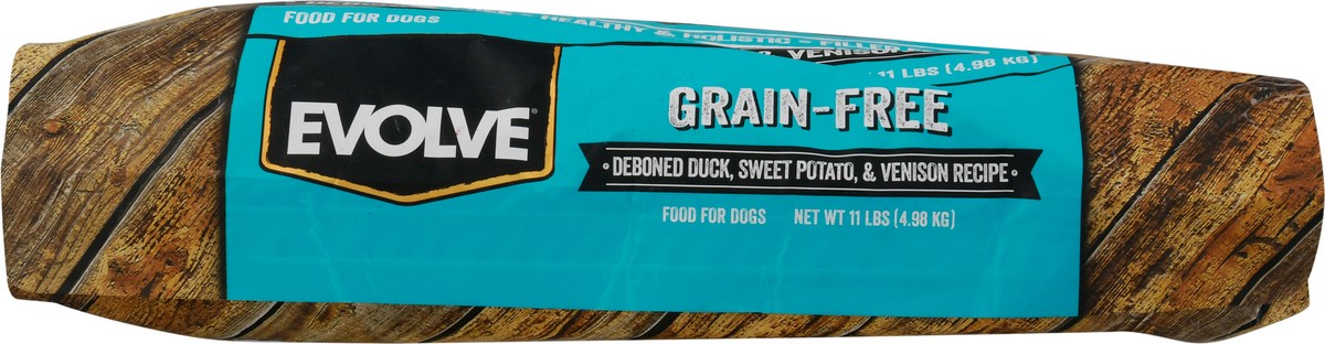 slide 3 of 9, Evolve Grain-Free Deboned Duck, Sweet Potato, & Venison Recipe Super Premium Food for Dogs 11 lb, 11 lb