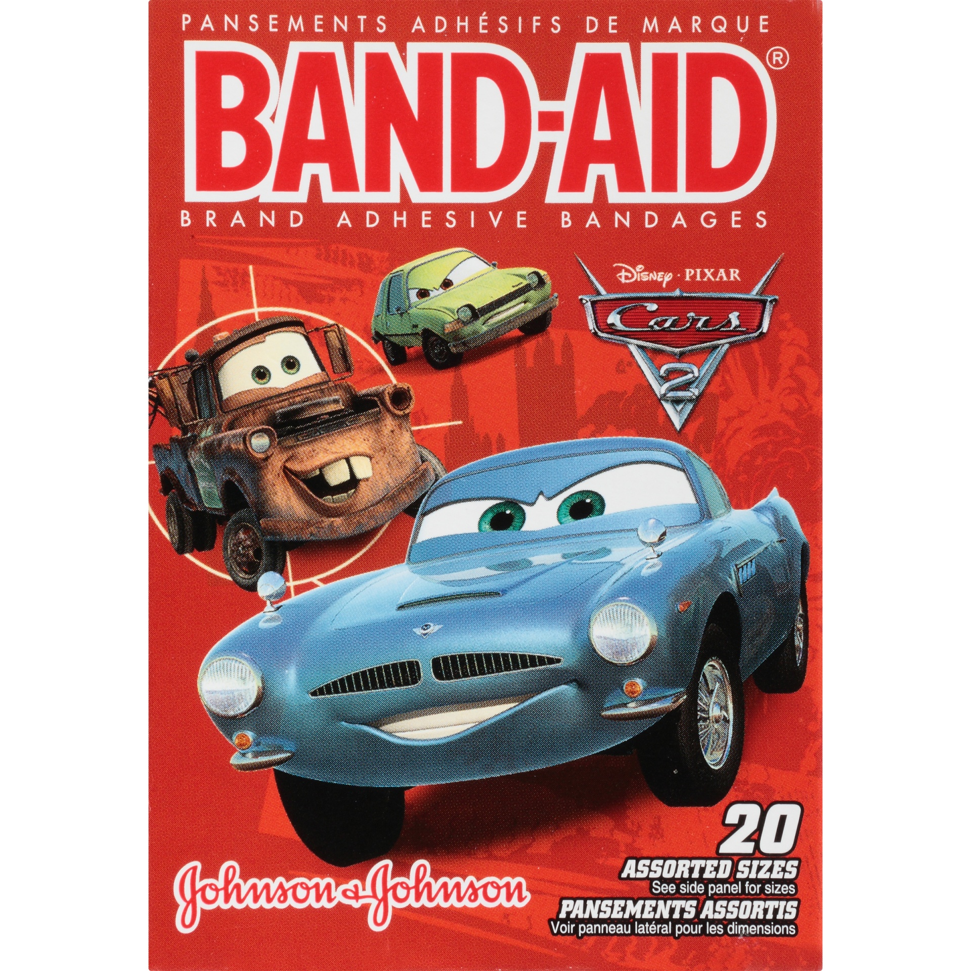 Johnson & Johnson BandAid Children's Disney Pixar Cars Adhesive