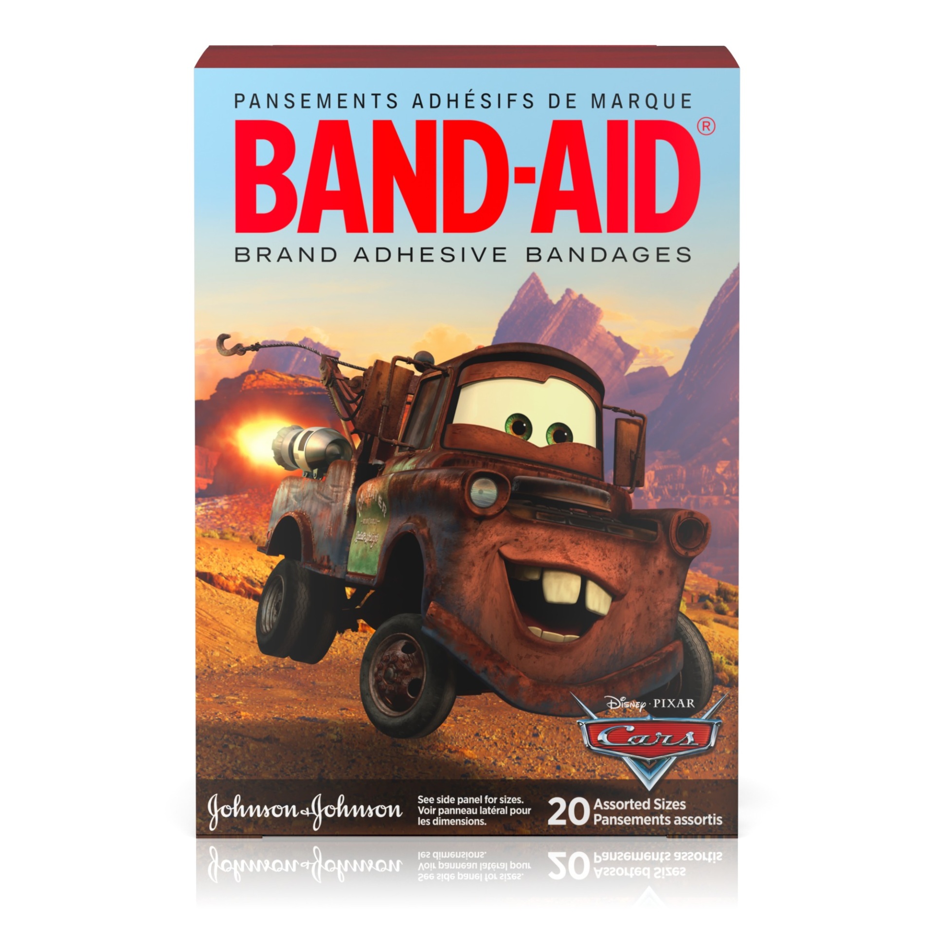 slide 1 of 1, Band-Aid Cars Bandages, 20 ct