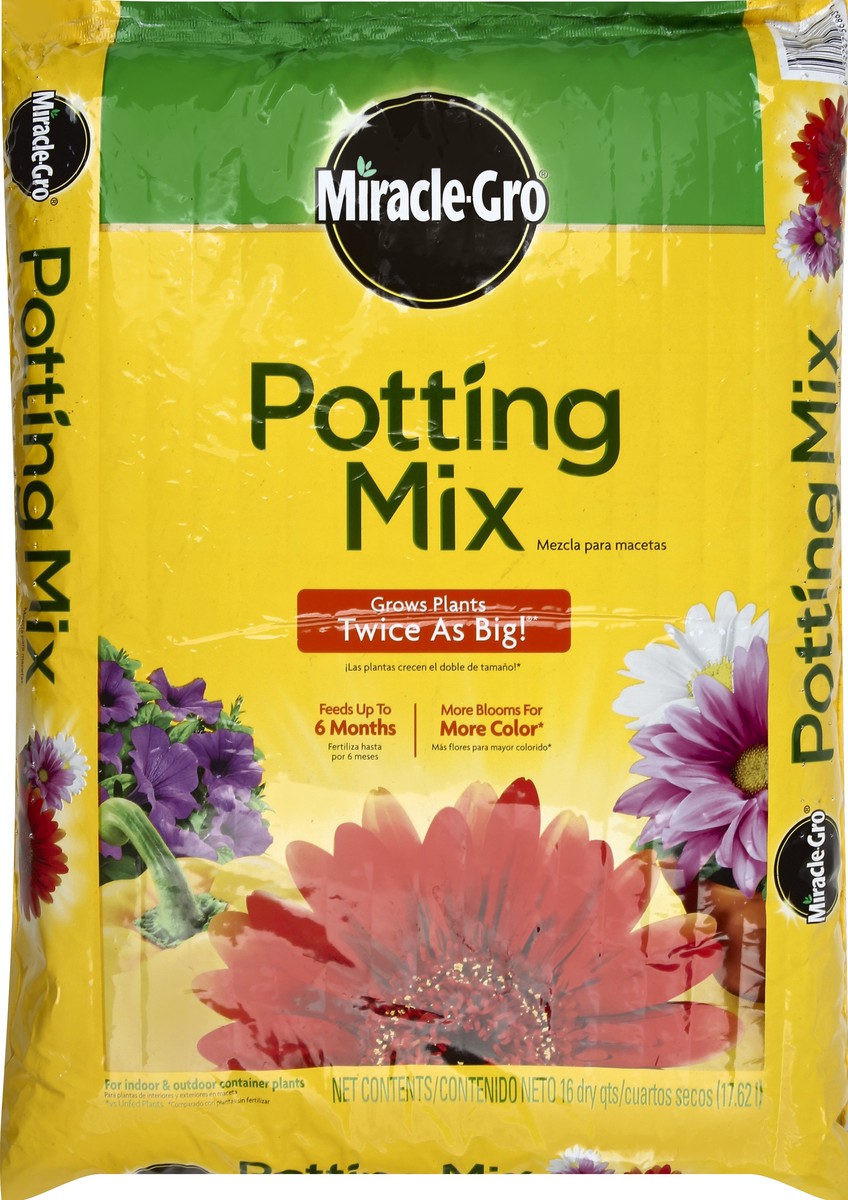 slide 5 of 5, Miracle-Gro Premium Potting Soil, 8.08 lb
