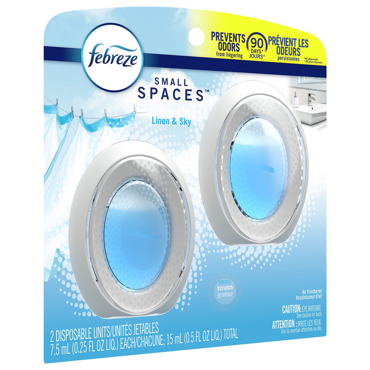 slide 2 of 5, Febreze Small Spaces Linen & Sky Air Freshener, 2 ct