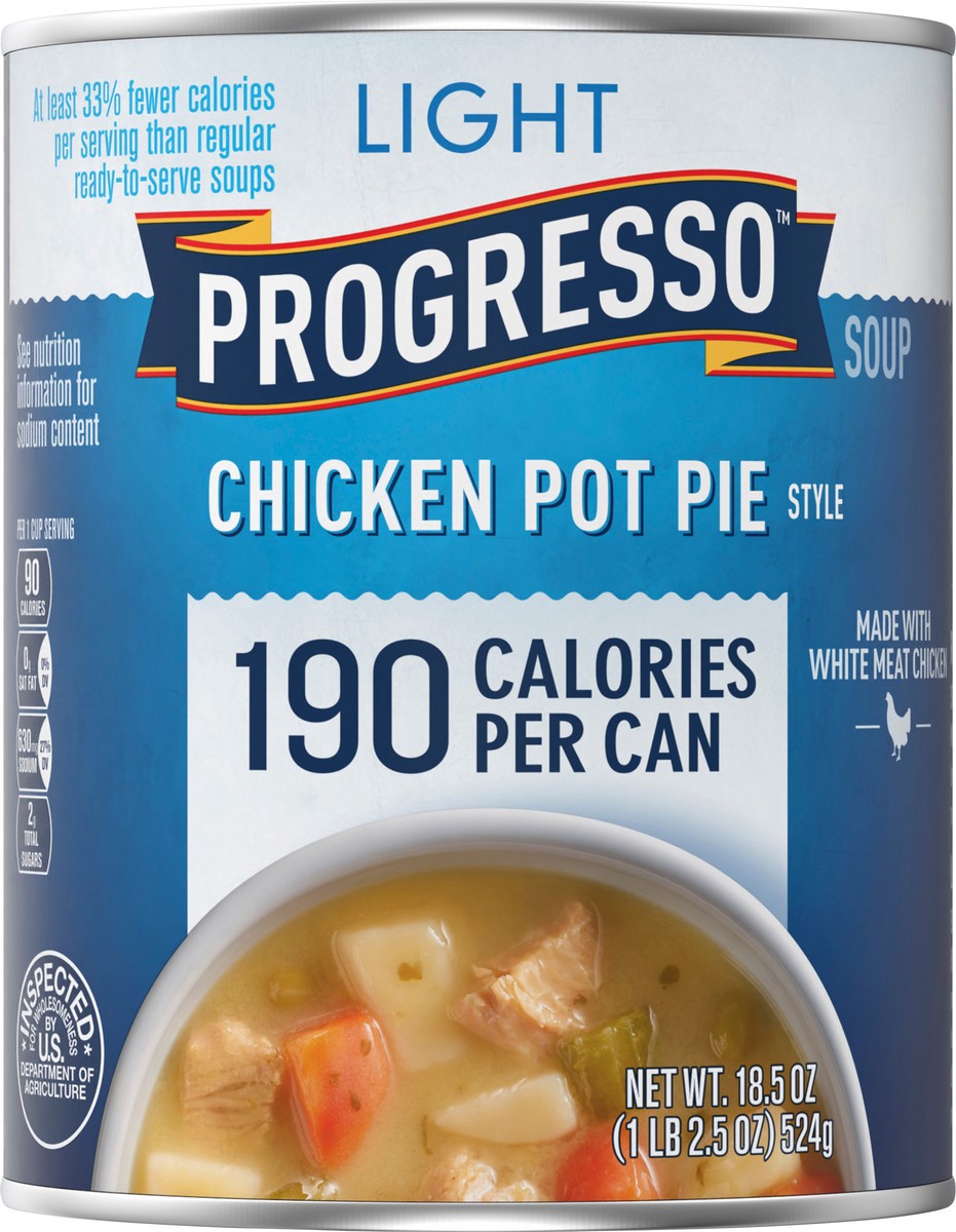 slide 9 of 13, Progresso Light, Chicken Pot Pie Style Canned Soup, 18.5 oz, 18.5 oz