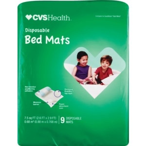 slide 1 of 1, CVS Health Disposable Bed Mats, 9 ct