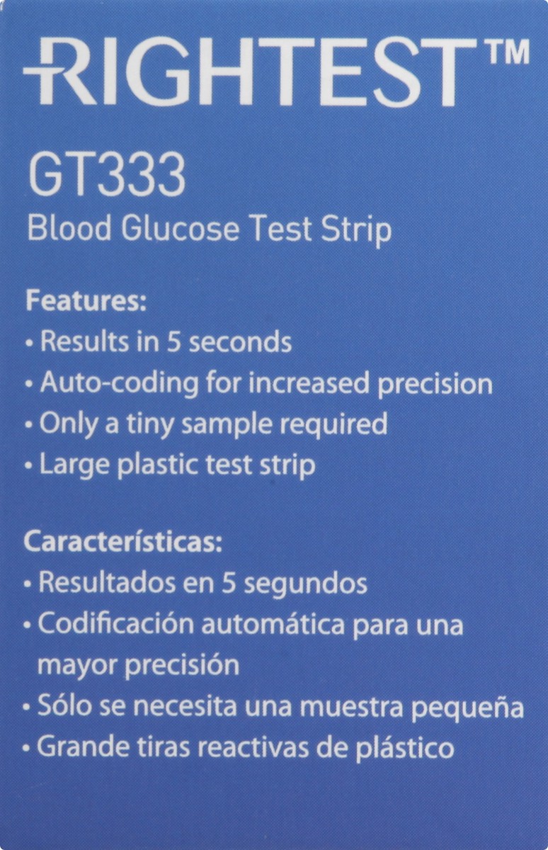 slide 4 of 11, Rightest GT333 Blood Glucose Test Strips 50 ea, 50 ct