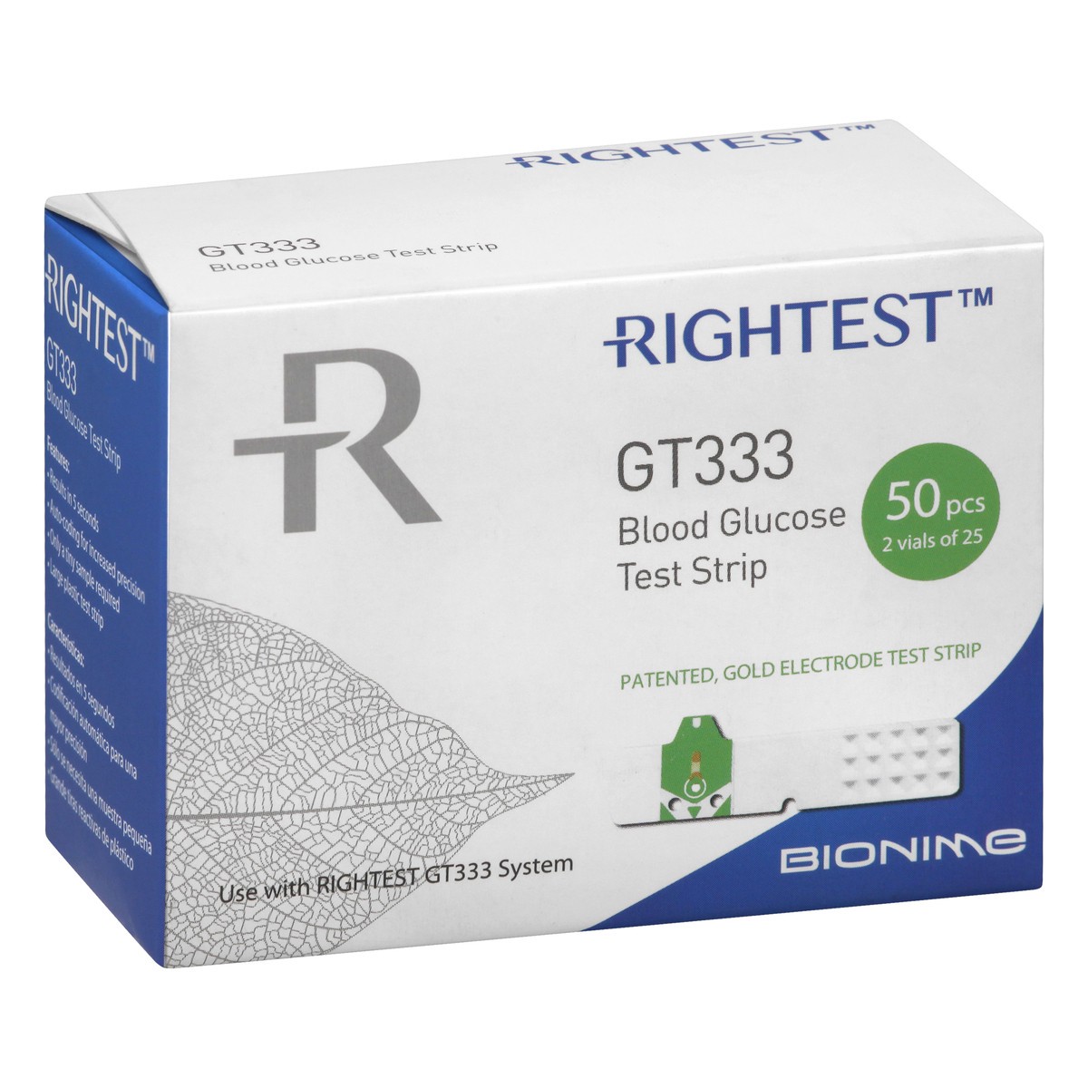 slide 11 of 11, Rightest GT333 Blood Glucose Test Strips 50 ea, 50 ct