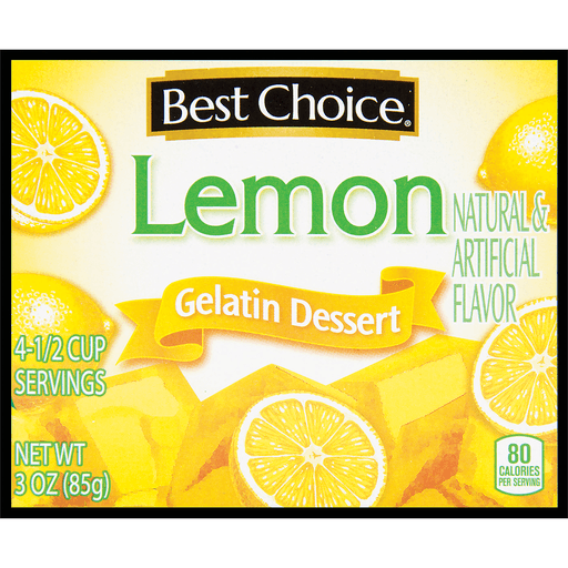 slide 1 of 1, Best Choice Lemon Gelatin Dessert, 3 oz