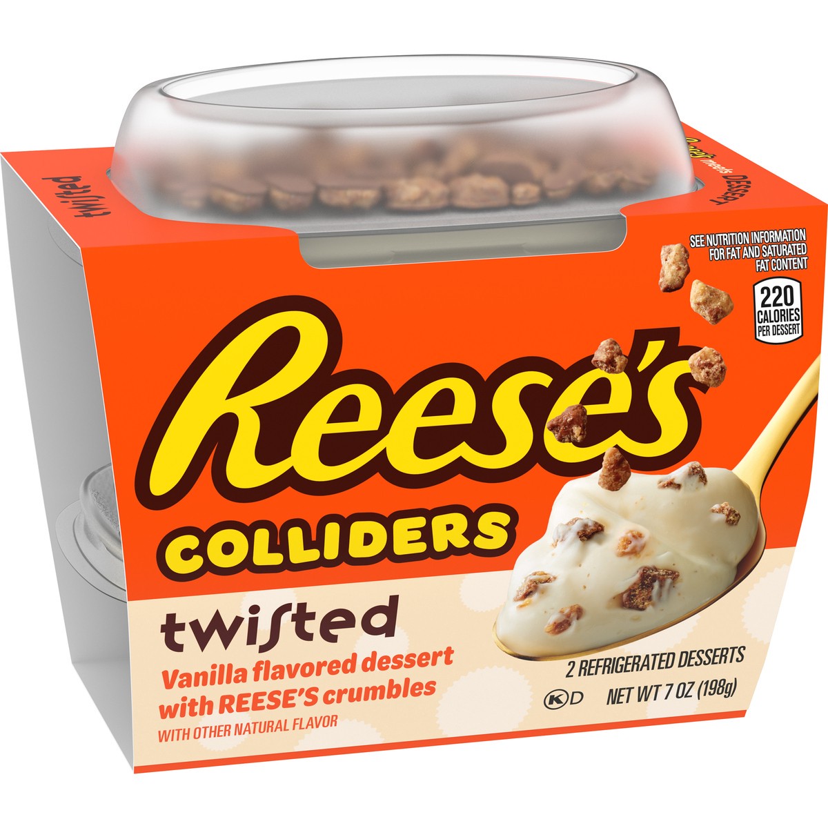 slide 2 of 9, COLLIDERS™ Twisted REESE'S Refrigerated Dessert, 2 ct Pack, 2 ct