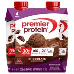 Premier Protein Chocolate High Protein Shake 4 Pack 4 - 11 fl oz Cartons