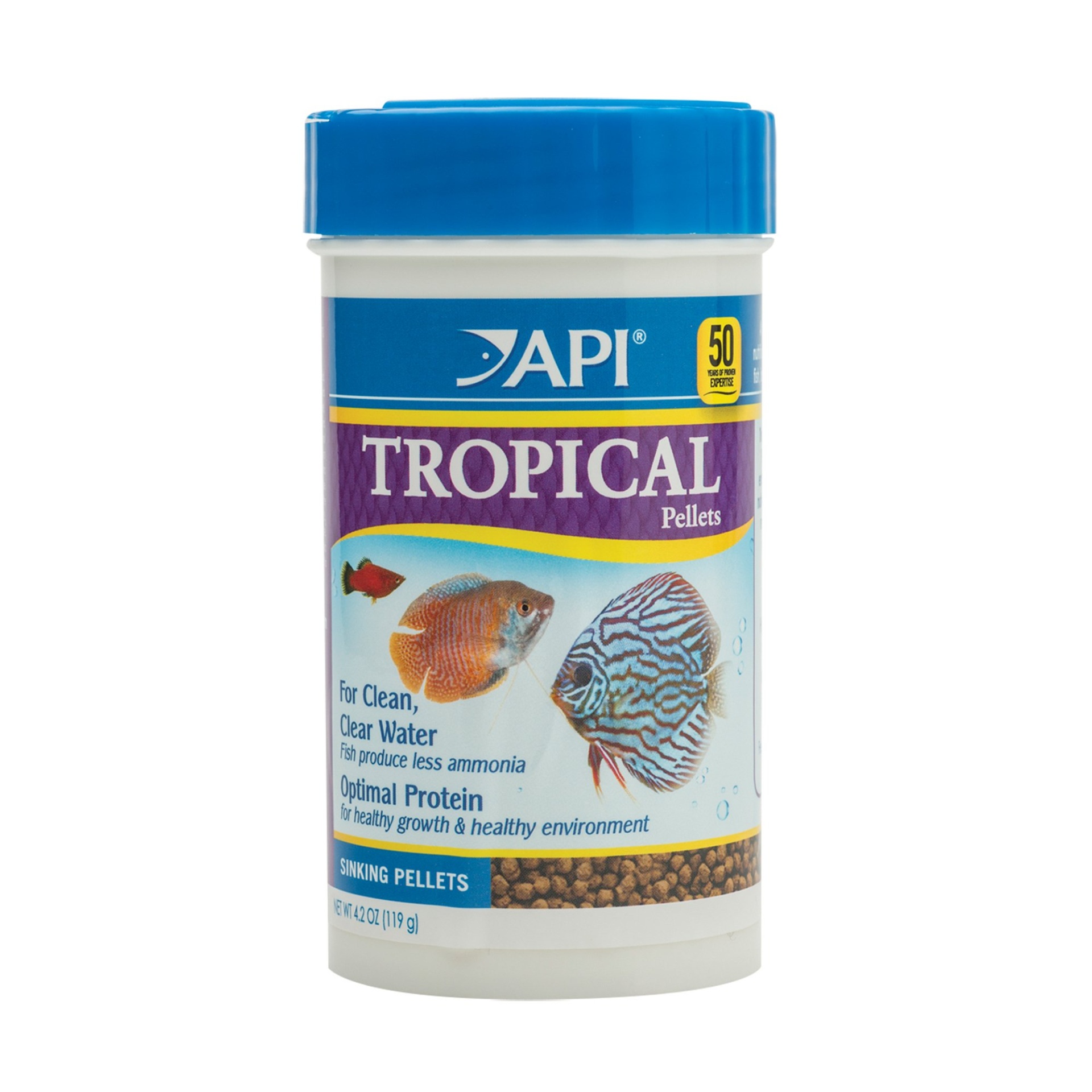 slide 1 of 1, API Tropical Sinking Pellets Fish Food, 4.2 oz