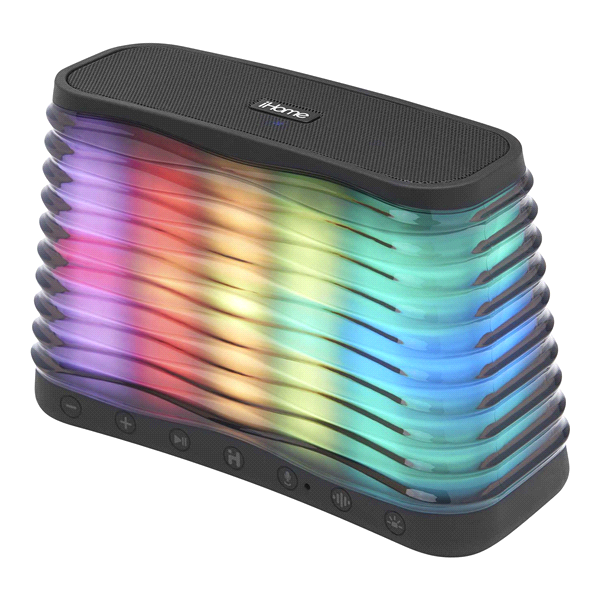 slide 1 of 1, iHome Color Changing Bluetooth Stereo Speaker - Black, 1 ct