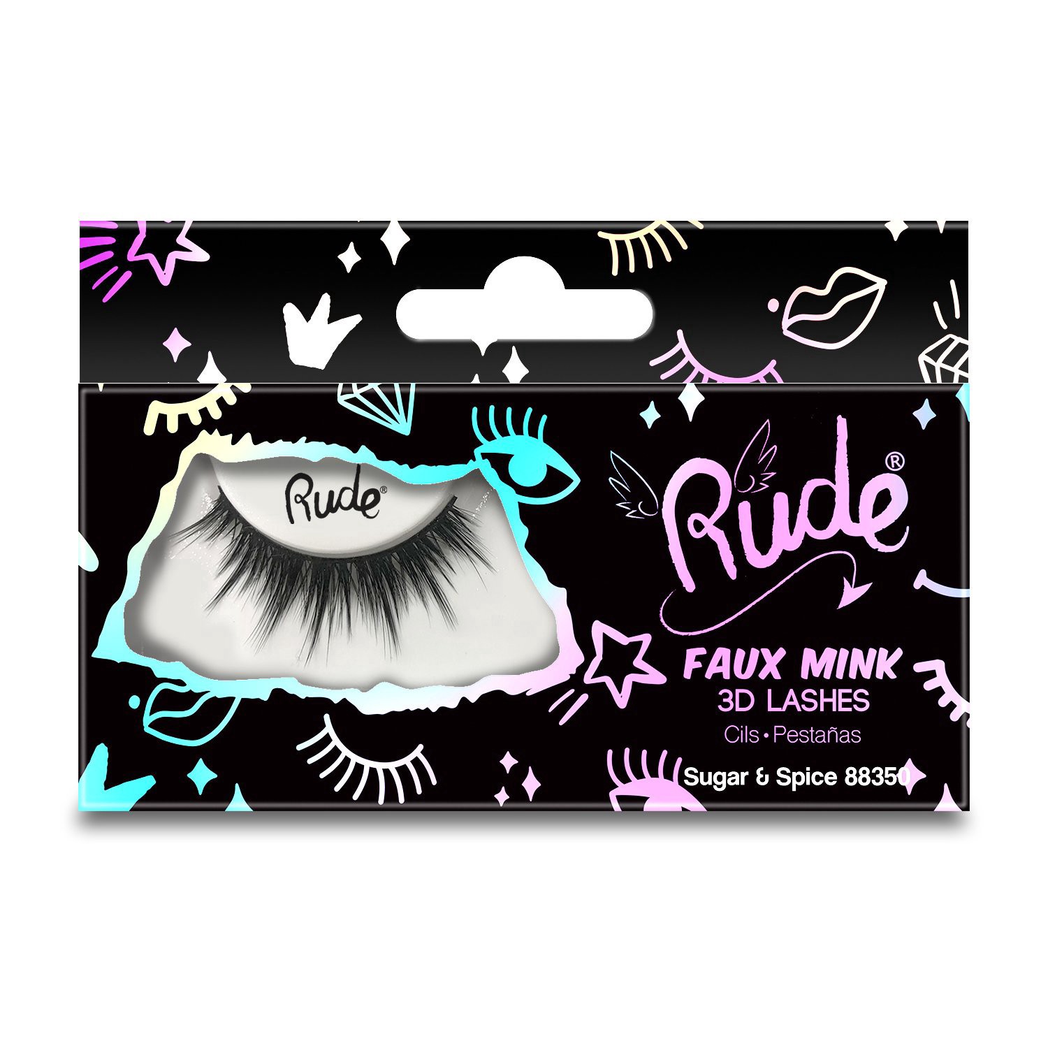 slide 1 of 1, Rude Cosmetics Faux Mink 3D Lashes - Sugar & Spice, 1 ct