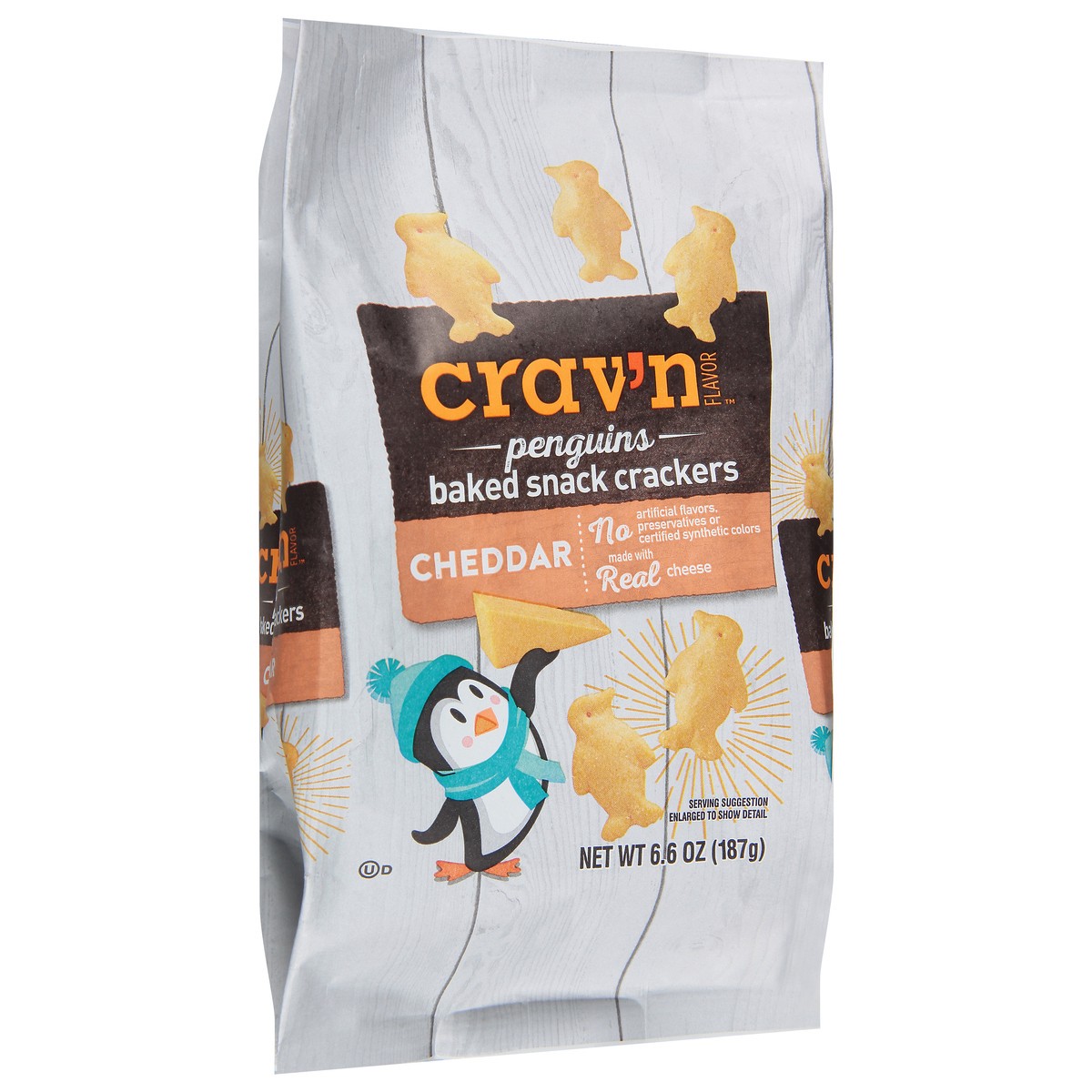 slide 12 of 13, Crav'n Flavor Penguins Baked Cheddar Snack Crackers - 6.6 oz, 6.6 oz