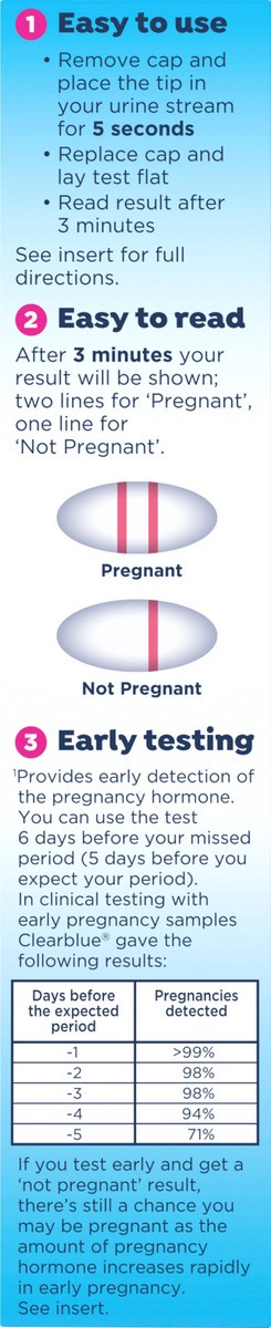 slide 6 of 9, Clearblue Early Detection Pregnancy Test, 3 count, 3 ct