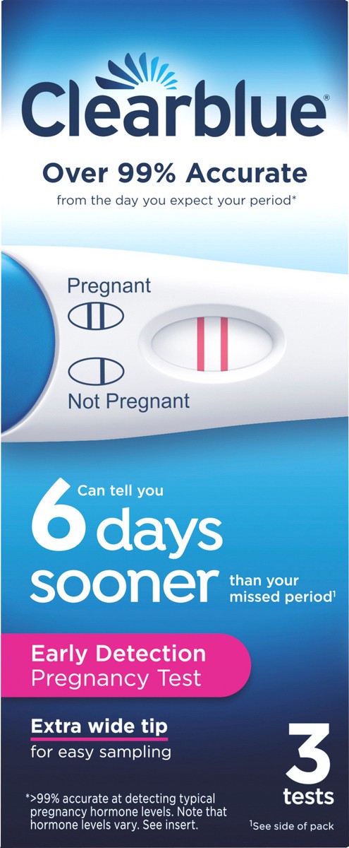 slide 8 of 9, Clearblue Early Detection Pregnancy Test, 3 count, 3 ct