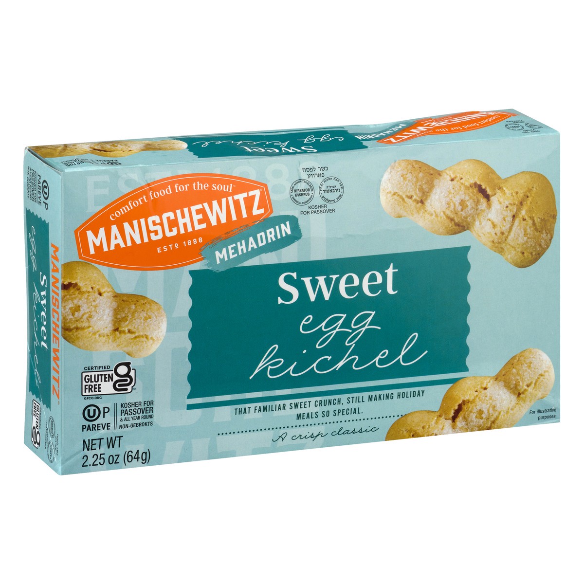 slide 2 of 10, Manischewitz Sweet Egg Kichel 2.25 oz, 2.25 oz