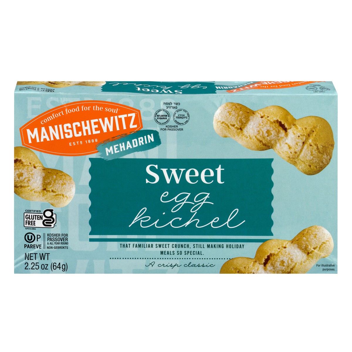 slide 1 of 10, Manischewitz Sweet Egg Kichel 2.25 oz, 2.25 oz