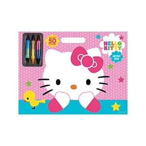 slide 1 of 1, Bendon Publishing Hello Kitty Artist Activity Pad With Crayons, 1 ct