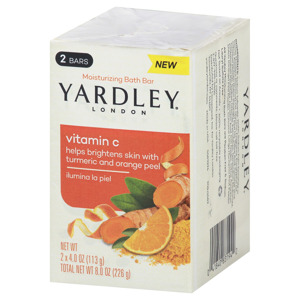 slide 7 of 14, Yardley London Nourishing Bath Soap Bar Vitamin C, Helps Brighten Skin with Turmeric & Orange Peel, 4.0 oz Bath Bar, 2 Soap Bars, 2 ct