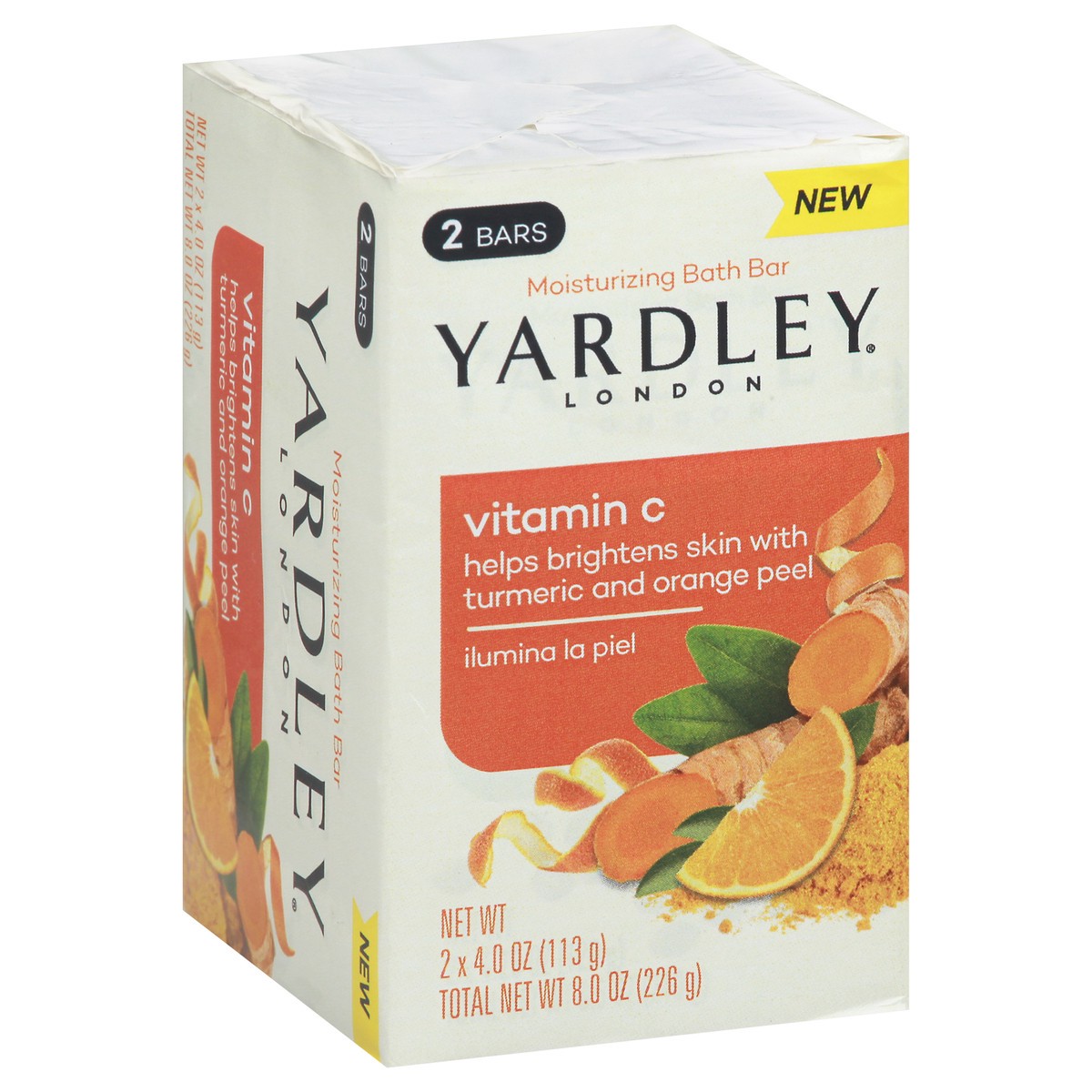 slide 6 of 14, Yardley London Nourishing Bath Soap Bar Vitamin C, Helps Brighten Skin with Turmeric & Orange Peel, 4.0 oz Bath Bar, 2 Soap Bars, 2 ct